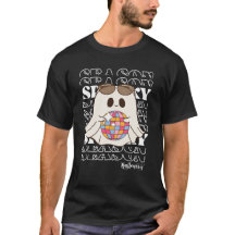 T-shirt rétro Super Ghost Éffrayant Halloween