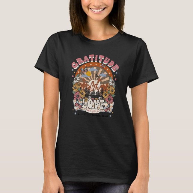 T-shirt Retro Super Gratitude Love Outdoor Adventure Wild (Devant)