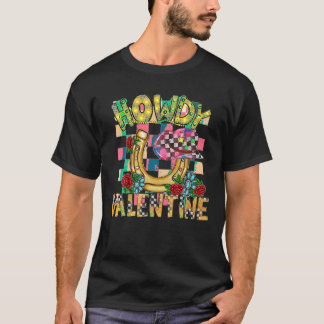 T-shirt Retro Super Howdy Valentine Day Hippie Heart Funn