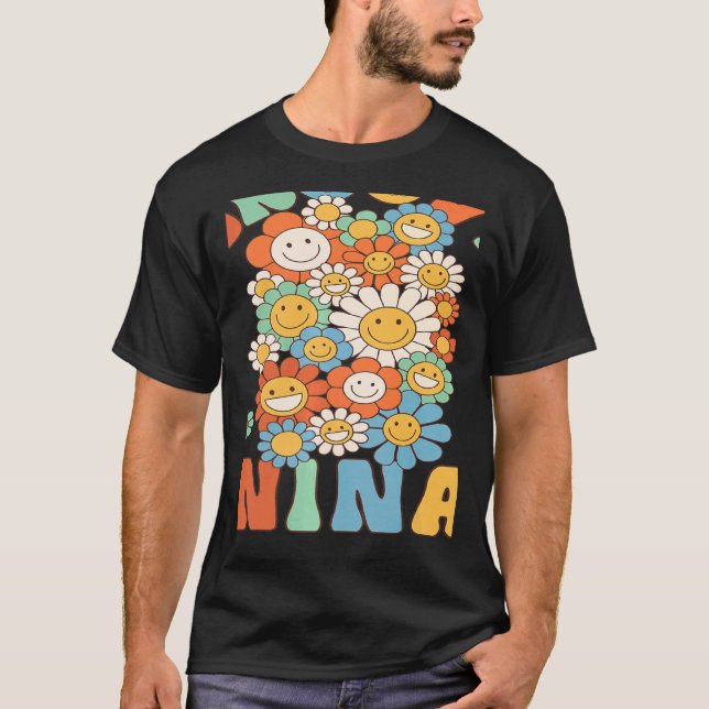 T-shirt Retro Super Nina Super Anniversaire Fête Correspon (Devant)