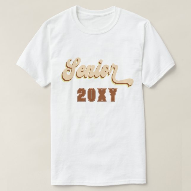 T-shirt Retro Super Senior Custom Year Graduation (Design devant)