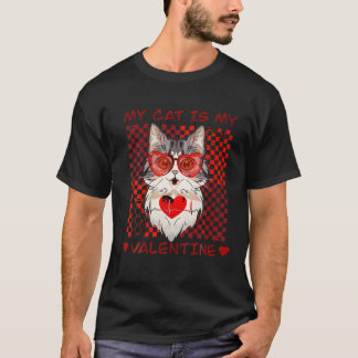T-shirt Retro Super Valentines Jour Hippie Chat Drôle Matc