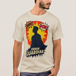 T-shirt Retro Superhero Silhouette - Urban Guardian Design