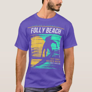 T-shirt Retro Surfing Folly Beach South olina Surf Vintage