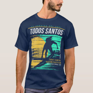 T-shirt Retro Surfing Todos Santos Mexique Surfer Vintage 