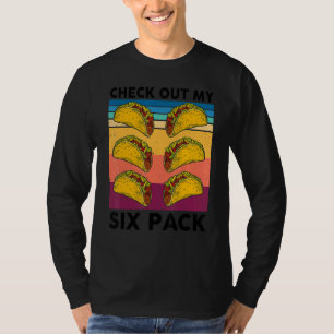 T-shirt Retro Taco Découvrez Mon Six Pack 6 Pack Mexique F