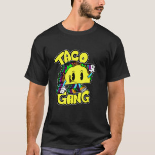 T-shirt Retro Taco Gang Kids Trippy Rainbow Mexicain Arc-e