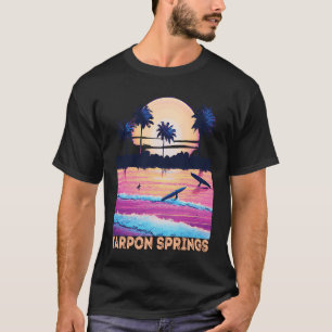 T-shirt Retro Tarpon Springs Floride Surf souvenir