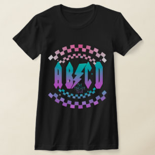 T-shirt Retro Teacher Tour cadeau pour enseignant, ABCD Te