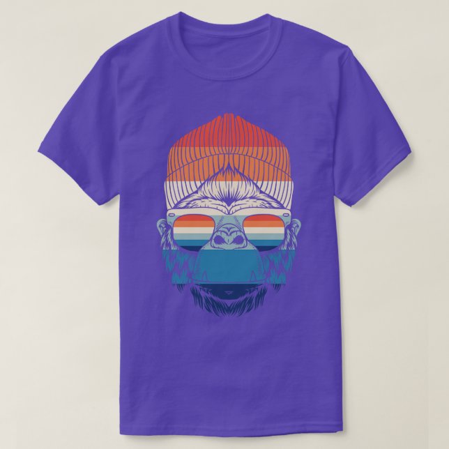 T-shirt Retro Techno Monkey (Design devant)