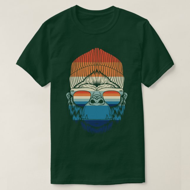 T-shirt Retro Techno Monkey (Design devant)