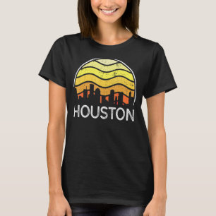 T-shirt Retro Texas Houston Visiteurs Skyline Vintage Urba