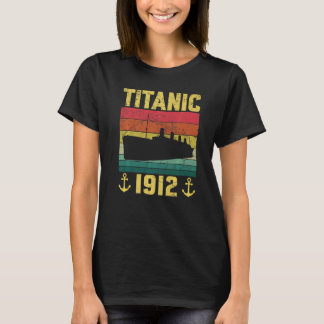 T-shirt Retro Titanic 1912 Cruise Vessel Vintage Ship  1