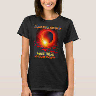T-shirt Rétro Total Solaire Eclipse 2024 Durango Mexique