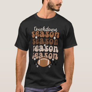 T-shirt Retro Touchdown Saison Football Maman Jour Footbal