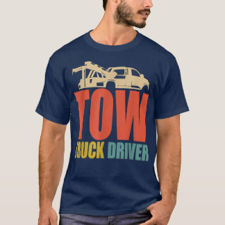 T-shirt Retro Tow Truck Wrecker Operator - Vintage Tow Tru