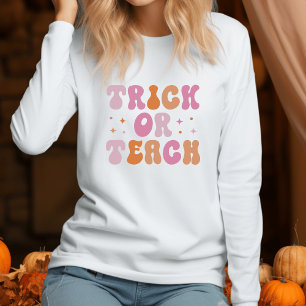 T-shirt rétro "Trick or Teach"