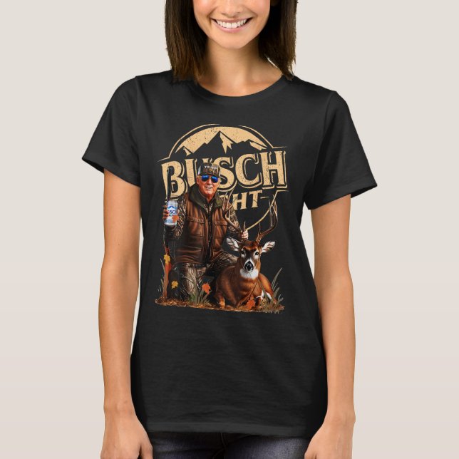 T-shirt Retro Trump Hunting Deer Funny Beer Drinking Hunti (Devant)