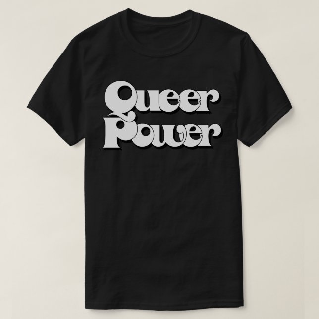 T-shirt Retro Typographie originale de Queer Power (Design devant)