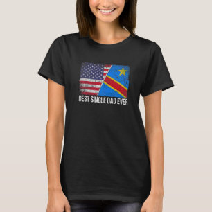 T-shirt Retro Us Congo Drapeau meilleur père unique jamais