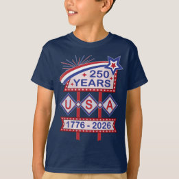 T-shirt Retro USA 250th Anniversary Marquee Sign 1776-2026
