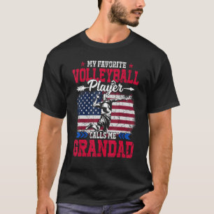 T-shirt Retro Usa Drapeau Joueur de volley-ball m'appelle 
