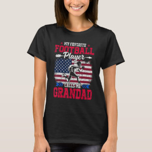 T-shirt Retro Usa Flag Football Player Calls Me Grandad 4t