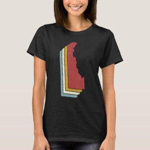 T-shirt Retro USA State Vintage Map Delaware
