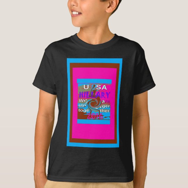 T-shirt Retro USA Stronger Together Abstrait Art Print (Devant)