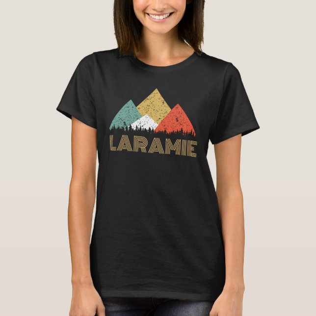 T-shirt Rétro ville de chemise de montagne de Laramie (Devant)