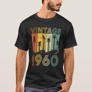 T-shirt Rétro Vintage 1960 Guitariste 1960 Anniversaire Gu