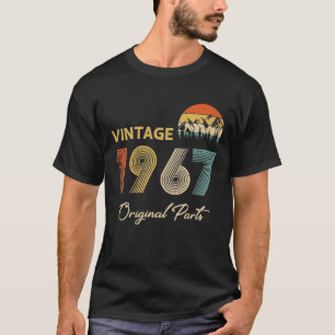 T-shirt Retro Vintage 1967 Pièces originales Anniversaire
