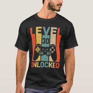 T-shirt Retro Vintage 30e anniversaire Gamer Niveau 30