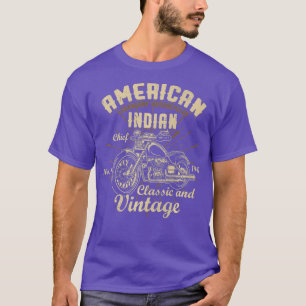 T-shirt Retro Vintage American Motorcycle Indian pour la v