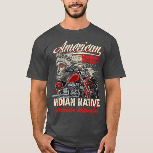 T-shirt Retro Vintage American Motorcycle Indian pour Old 