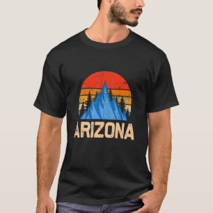 T-shirt Rétro Vintage Arizona Montagnes Nature Randonnées 