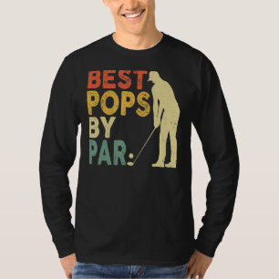 T-shirt Retro Vintage Best Pops Par Par Golf Fête des père