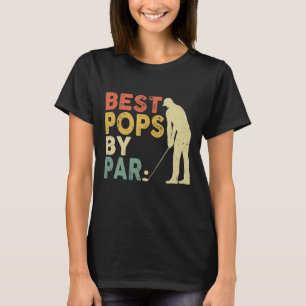 T-shirt Retro Vintage Best Pops Par Par Golf Fête des père