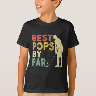 T-shirt Retro Vintage Best Pops Par Par Golf Fête des père