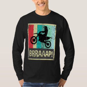 T-shirt Retro Vintage Braaap T Motocross Appareils Rider