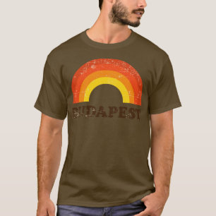 T-shirt Retro Vintage Budapest Hongrie Souvenir 60s Style