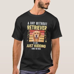 T-shirt Rétro Vintage Citation Chien Retriever Doré Bébé F