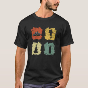 T-shirt Retro Vintage Conception De Randonnées Awesome Pou
