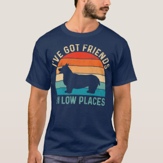 T-shirt Retro Vintage Corgi, Corgi Maman, J'ai des amis