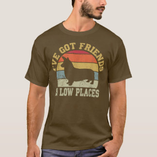 T-shirt Retro Vintage Corgi, Corgi Maman, J'ai des amis