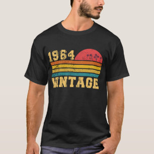 T-shirt Rétro Vintage Coucher de soleil Anniversaire 1964