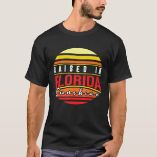 T-shirt Retro Vintage Élevé En Floride Sunshine Graphic