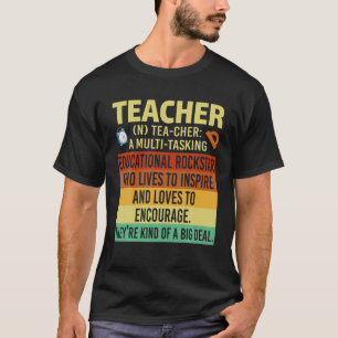 T-shirt Retro Vintage Enseignant Définition Lover Te