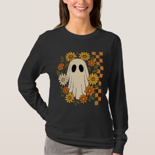 T-shirt Retro Vintage Floral Ghost Halloween