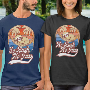 T-shirt Retro Vintage Funny Citation Sloth Sunset Typograp